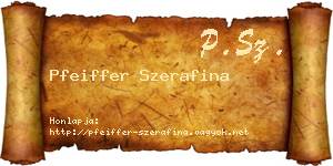 Pfeiffer Szerafina névjegykártya